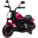 Moto Elettrica per Bambini 6V con Rotelle Rosa e Nero-1