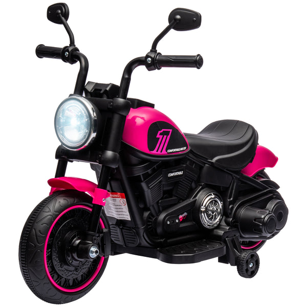 Moto Elettrica per Bambini 6V con Rotelle Rosa e Nero prezzo