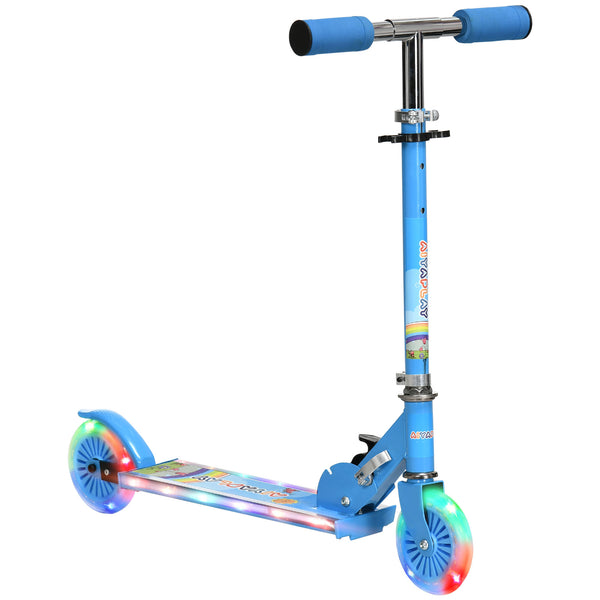 sconto Monopattino Pieghevole per Bambini 2 Ruote Altezza Regolabile 65-78 cm Blu