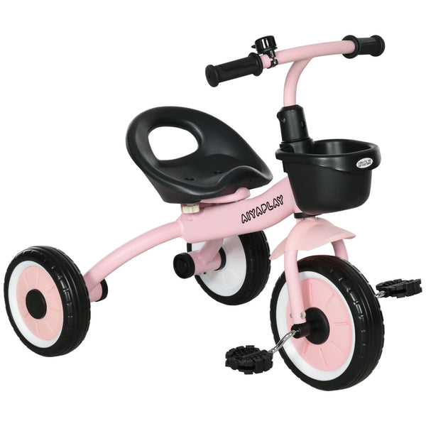 Triciclo per Bambini 70,5x50x58 cm con Seduta Regolabile e Campanello Rosa prezzo