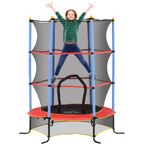 Trampolino Elastico per Bambini da 3 Anni Ø175 cm con Rete di Protezione Multicolore prezzo