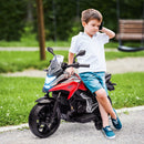 Moto Elettrica per Bambini Licenza Honda con Fari e Rotelle Rosso  -2