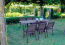 Tavolo Allungabile da Giardino 106/212x75x75 cm Capannori in Alluminio Chocolate-2