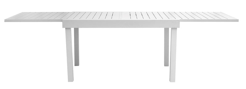 Tavolo Allungabile da Giardino 135/270x90x75 cm Montecatini in Alluminio Bianco-3