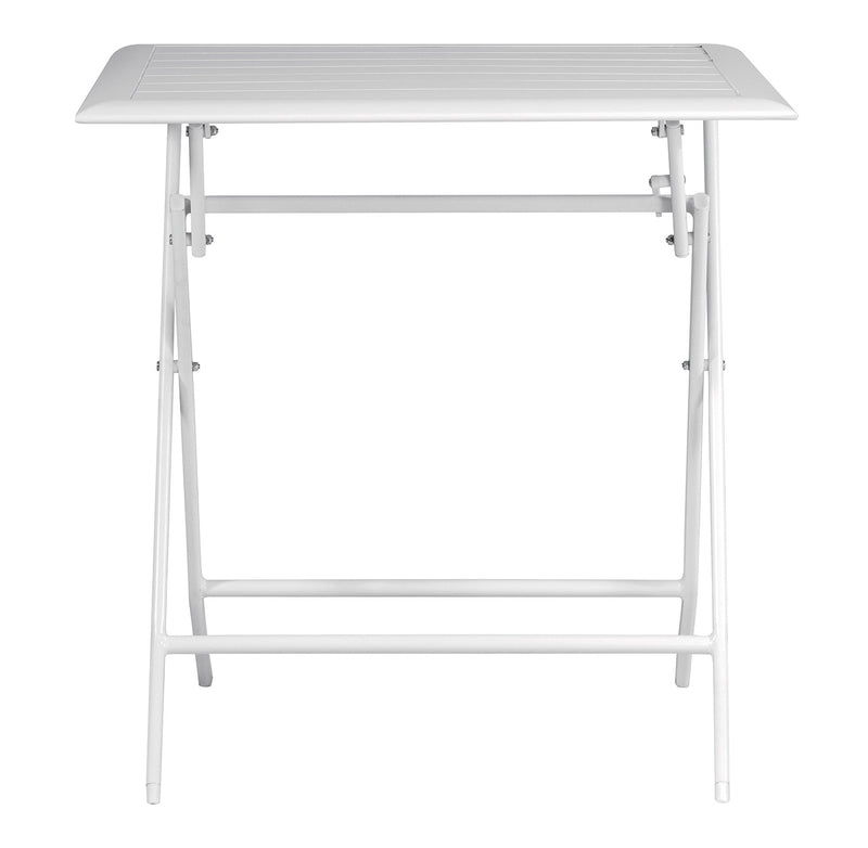 Tavolo Pieghevole da Giardino 60x60x72 cm Lucca in Alluminio Bianco-3