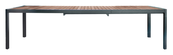 Tavolo Allungabile da Giardino 200/300x100x76 cm Lanzarote in Alluminio e Doghe in Teak Antracite acquista