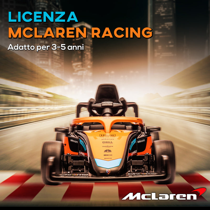 Macchina Elettrica per Bambini 12V con Licenza McLaren Racing Arancione-4