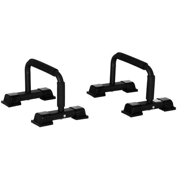 online Set 2 Barre per Dip Parallele 36x25x20 cm Impugnatura Antiscivolo in Acciaio Nero