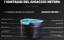 Vasca Idromassaggio Bagno di Ghiaccio da 3°C a 42°C Ø156x70 cm con Mobili 3kW NetSpa Ice Grigia-4