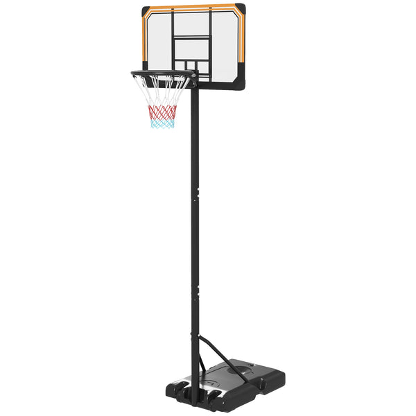 Canestro Basket a 6 Altezze Regolabili Base Riempibile in PE Acciaio e Poliestere Nero sconto