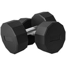 Set 2 Manubri Palestra 15 kg Pesi esagonali Manico in Acciaio Nero-1