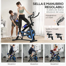 Cyclette con Monitor LCD e Sella Regolabile 118x50x105-115 cm Blu  -6