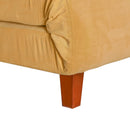 Divano Letto 2 Posti Sfoderabile 146x91x82cm in Tessuto Giallo-6