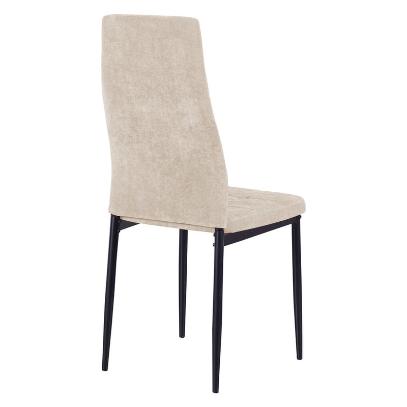 Set 4 sedie da Salotto 50x44x96 cm in tessuto Milano Beige-5