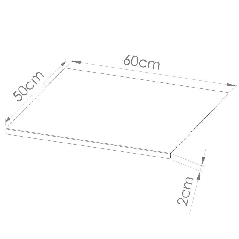 Tagliere Spianatoia per Alimenti Professionale 60x50 AISI 304  -4