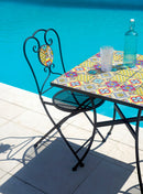 Tavolo da Giardino 70x70x72 cm Mosaico con Mosaico Design Maiolica-2