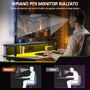 Scrivania Gaming con Luci LED e Supporto per Monitor 100x60x88.5 cm Nero   -6