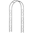 Arco per Rose e Supporto per Piante Rampicanti in Metallo 114x30x230cm Nero-1