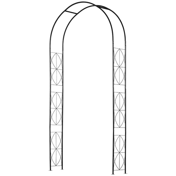 prezzo Arco per Rose e Supporto per Piante Rampicanti in Metallo 114x30x230cm Nero