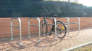 Transenna Supporto Singolo per Biciclette 870x150xH850 mm con Traverso e Piastra in Acciao Elettrozincato-2