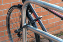 Transenna Supporto Singolo per Biciclette 870x150xH850 mm con Traverso e Piastra in Acciao Elettrozincato-3