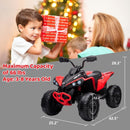 Quad Elettrico per Bambini Licenza Can-Am Renegade 12V ATV Telecomando e Ammortizzatori Rosso  -8