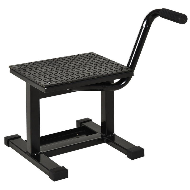 Cavalletto Alzamoto max 150kg con Superficie in Gomma e Manovella 48x34x43 cm in Acciaio Nero-1