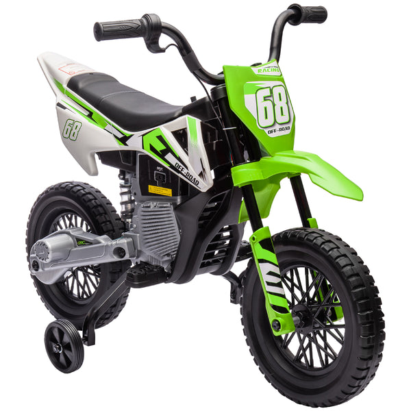 Moto Elettrica per Bambini con Rotelle e Indicatore di Carica Verde acquista