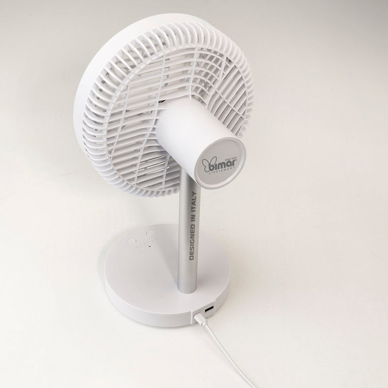 Ventilatore da Tavolo Ricaricabile Wi-Fi Ø20 cm 4 Velocità App per iOS e Android Bimar VD220.1-6