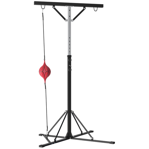 acquista Supporto Sacco Boxe Altezza Regolabile 175-220 cm con 6 Barre di Rinforzo in Acciaio Nero