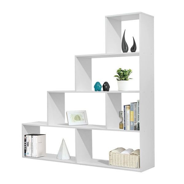 Libreria a scala 145x145x29 cm in legno bianco opaco acquista