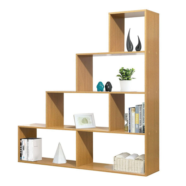 Libreria a scala 145x145x29 cm in rovere naturale online