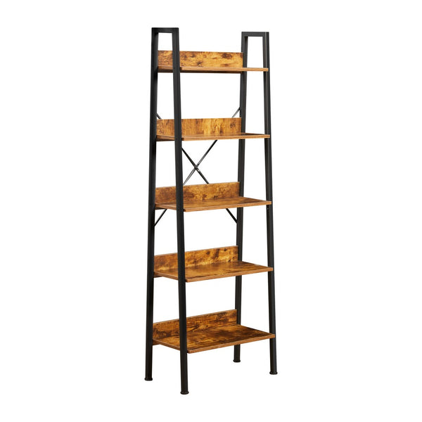 prezzo Libreria 5 Ripiani 60x30x170 cm in metallo nero e ripiani in legno