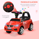 Auto Macchina Cavalcabile per Bambini Clacson e Musica Rossa  -5