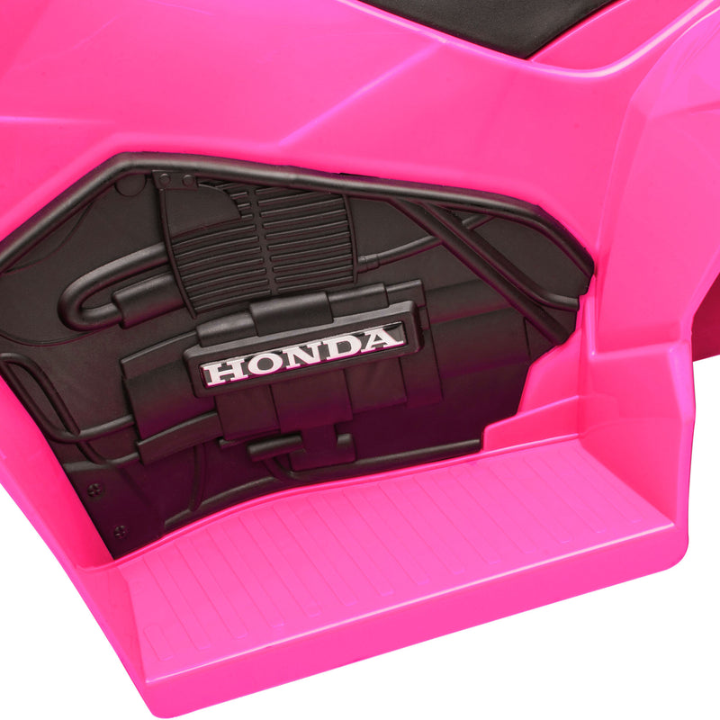 Quad Elettrico per Bambini licenza ufficiale HONDA con Luci LED Clacson e Pedali Rosa  -8