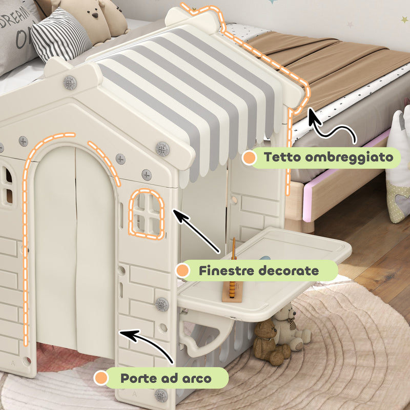 Casetta per Bambini da Interno in PP Crema   -6