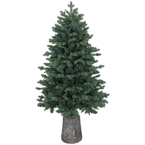 Albero di Natale Artificiale 150 cm 994 Rami Realistico Base in Resina Verde sconto