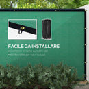 Telo Ombreggiante Frangivento 15,25x1,75 m contro Raggi UV con Fascette Incluse in HDPE Verde-5