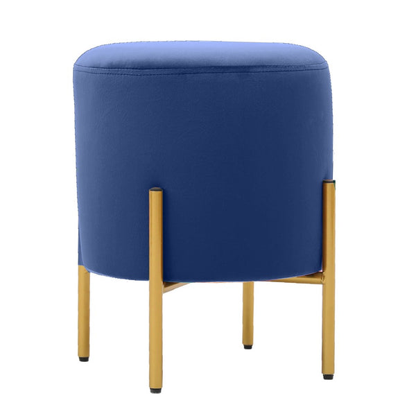 online Pouf Ø35x42 cm in velluto con piedi in ottone