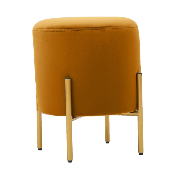 prezzo Pouf Ø35x42 cm in velluto nocciola con piedi ottone