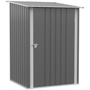 Casetta Box da Giardino 100x103x160cm in Acciaio Galvanizzato Grigio -1