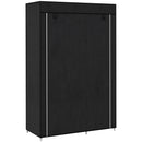 Armadio in Tessuto Portatile 103x43x162,5 cm Appendiabiti e 6 Ripiani Nero -1