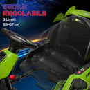 Go Kart Elettrico per Bambini 24V 12km/h con Seggiolino Regolabile Verde  -6