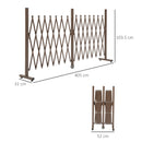 Recinzione per Giardino Estensibile Autoportante 52-405 cm in Acciaio e Alluminio Marrone scuro-3