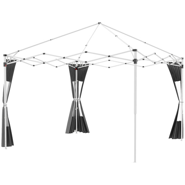 acquista Set 2 Pareti Laterali per Gazebo 3x3m e 3x6m 295x195cm in Tessuto Oxford Grigio