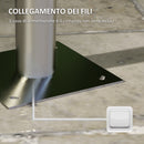 Lampione da Giardino con Paralumi a forma Sferica 63x25x210 cm in Acciaio Inox e Acrilico Argento-6