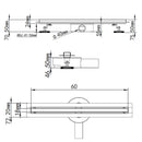 Canalina di Scarico Doccia Slim Piastrellabile a Pavimento in Acciaio Inox Bonussi Varie Misure-4