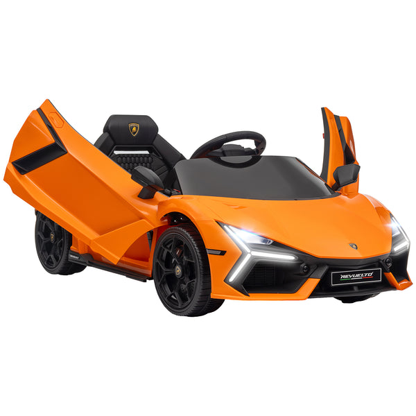 acquista Macchina Elettrica per Bambini Licenza Lamborghini Revuelto 12V Guida Manuale e Telecomando Arancione