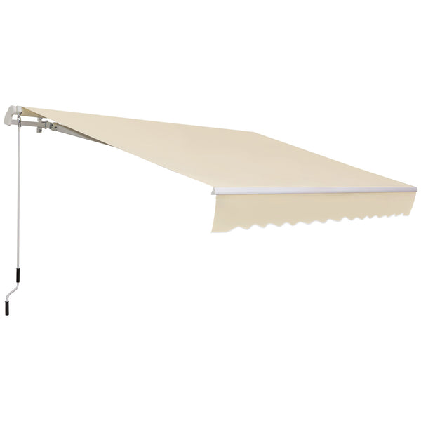 Tenda da Sole per Esterno a Bracci Avvolgibile 360x250 cm con Apertura a Manovella Crema acquista