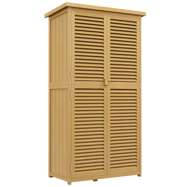 Casetta Box da Giardino 87x46,5x160 cm con Ante a persiana in Legno online